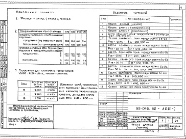 Состав фльбома. Типовой проект 85-046.86Альбом 1 Часть 1 Архитектурно-строительные решения ниже отм.0.000 (вариант с ленточными фундаментами) Часть 2 Вариант со свайными фундаментами