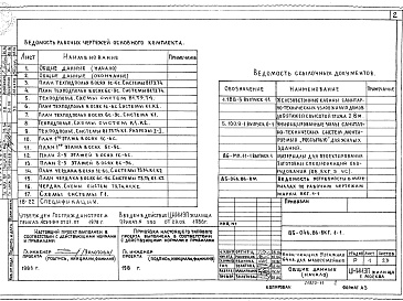 Состав фльбома. Типовой проект 85-046.86Альбом 6 Внутренние водопровод и канализация, газопровод