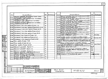 Состав фльбома. Типовой проект 111-152-14/1.2Альбом 5 Архитектурно-строительные чертежи выше отм. 0.000 (Р1.1-1)