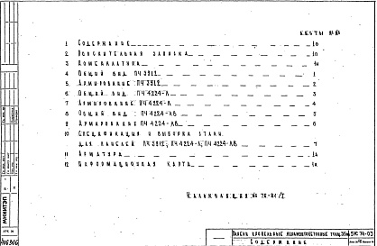 Состав фльбома. Шифр 5РС 74-03Альбом 1 Рабочие чертежи 