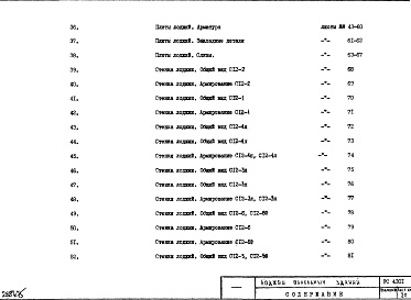 Состав фльбома. Шифр РС 4301Альбом 1 Рабочие чертежи 