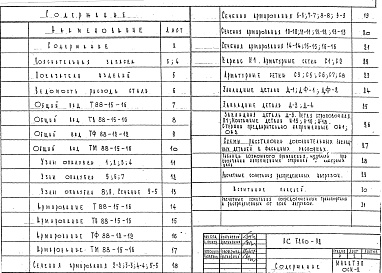 Состав фльбома. Шифр РС 5260-92Альбом 1 Рабочие чертежи 