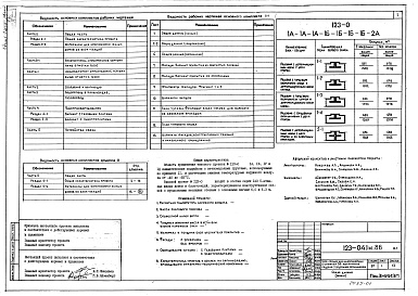 Состав фльбома. Типовой проект 123-041м.86Альбом 1 Общая часть. Общая характеристика проекта (часть 0, раздел 0-1)