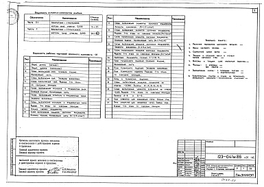 Состав фльбома. Типовой проект 123-041м.86Альбом 3 Архитектурно-строительные чертежи ниже отметки 0.000 (часть 01)