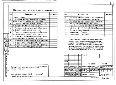 Состав фльбома. Типовой проект 126-052.84Альбом 2 Часть 1. Отопление и вентиляция. Материалы для проектирования