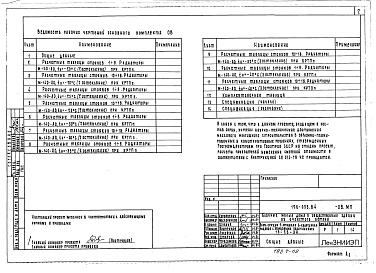 Состав фльбома. Типовой проект 126-053.84Альбом 2 Часть 1. Отопление и вентиляция. Материалы для проектирования