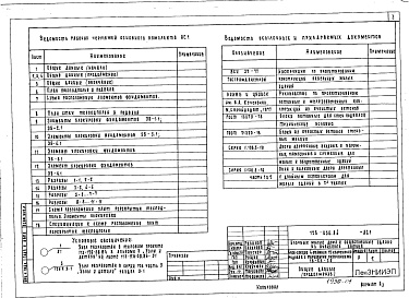 Состав фльбома. Типовой проект 126-056.84Альбом 1 Архитектурно-строительные решения