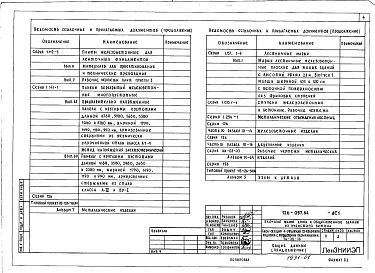 Состав фльбома. Типовой проект 126-057.84Альбом 1 Архитектурно-строительные решения