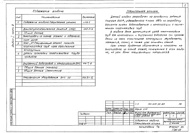 Состав фльбома. Типовой проект 141-210-35.85Альбом 1 Архитектурно-строительные решения, внутренний водопровод и канализация, отопление и вентиляция, электротехническая часть, устройства связи и газоснабжение