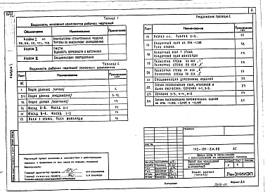 Состав фльбома. Типовой проект 143-184-8м.88Альбом 1 Архитектурно-строительные решения. Чертежи по инженерному оборудованию