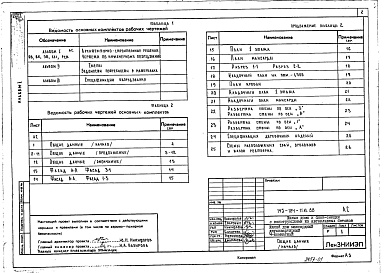 Состав фльбома. Типовой проект 143-184-11м.88Альбом 1 Архитектурно-строительные решения. Чертежи по инженерному оборудованию