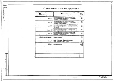 Состав фльбома. Типовой проект 143-216-10Альбом 1 Архитектурно-строительные чертежи. Чертежи по инженерному оборудованию