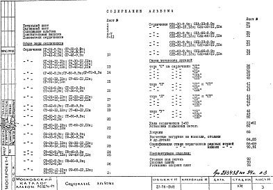 Состав фльбома. Шифр РС 2270-77Альбом 1 Рабочие чертежи 