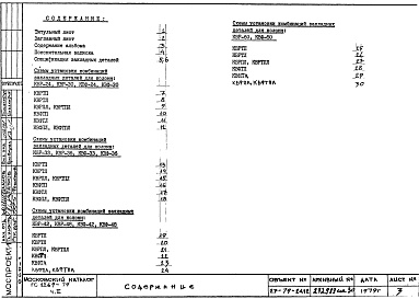 Состав фльбома. Шифр РС 2269-79Альбом 2 Схемы установки комбинаций закладных деталей Часть 2