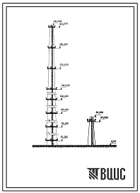 Фасады Типовой проект 907-02-222 Световые ограждения дымовых труб. Дымовая труба высотой  30-330 м