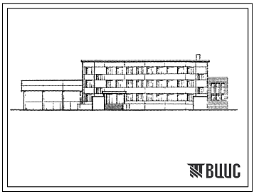 Фасады Типовой проект 416-1-152.84 Бытовой корпус автотранспортного предприятия на 200 автобусов с закрытой стоянкой
