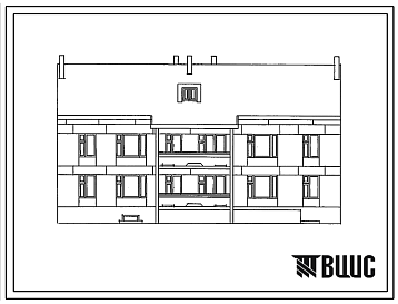 Фасады Типовой проект 17-0137.89 2-этажая рядовая блок-секция на 6 квартир 1-2-3