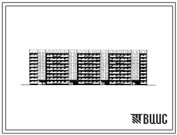 Фасады Типовой проект 111-92-2с/1.2 9-этажный 4-секционный 142-квартирный жилой дом