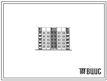 Фасады Типовой проект 193-04с.13.88 БЛОК-СЕКЦИЯ  5-ЭТАЖНАЯ 20-КВАРТИРНАЯ РЯДОВАЯ  2·2·3·3