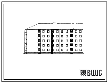 Фасады Типовой проект 114-090c.85 Серия 114 (СТЕНЫ ИЗ КИРПИЧА, Ориентация широтная, Сейсмичность 7 баллов, Пятиэтажные)