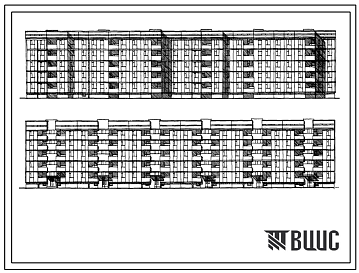 Фасады Типовой проект 113-126-58.84 5-этажный 6-секционный 90-квартирный жилой дом