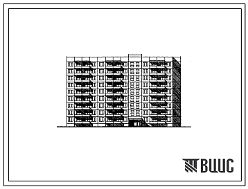 Фасады Типовой проект 91-045.84 Блок-секция 9-этажная 107-квартирная для малосемейных