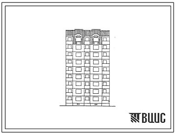 Фасады Типовой проект 90-0175.23.87 Компоновочный объемно-планировочный элемент 9 этажный 9.2Л (для Владимирской области)