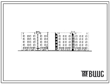 Фасады Типовой проект 164-89-93.85 5-этажное общежитие на 440 мест для учащихся профтехучилищ. Для строительства во 2В климатическом подрайоне Белорусской ССР.