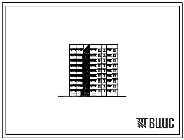 Фасады Типовой проект 151-97-22/1.2 9-этажный 71-квартирный жилой дом для малосемейных