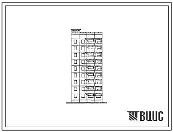 Фасады Типовой проект 94-0120.84 9-этажный 27-квартирный блок-элемент, правый Б 3п. 1Б-1Б-2Б /для строительства в г. Херсоне/