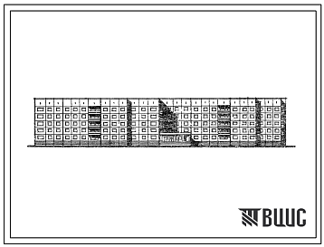 Фасады Типовой проект 161-97-20/1.2 Общежитие 5-этажное на 400 мест для студентов и учащихся