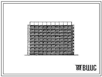Фасады Типовой проект 84-059.13.87 9-этажная блок-секция общежития для семейной молодежи на 398 человек для строительства в г. Энергодаре Запорожской области