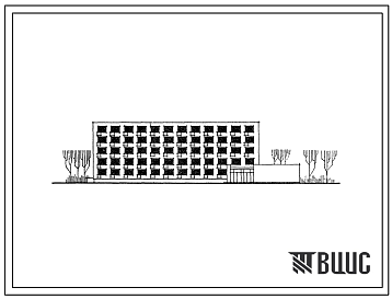 Фасады Типовой проект 164-80-18 5-этажное общежитие на 220 человек