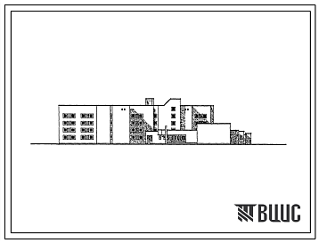 Фасады Типовой проект 164-80-91.87 Общежитие на 400 мест для учащихся ПТУ (со стенами из кирпича)