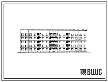 Фасады Типовой проект 135-0160/1.2 5-этажная блок-секция общежития для рабочих и служащих на 218 мест с ячейками на 12 и 3-4 человека