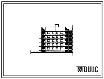 Фасады Типовой проект 152-04/1 5 этажная торцевая блок-секция на 20 квартир 2Б-2Б-2Б-3Б (правая)