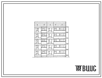 Фасады Типовой проект 144-021.13.87 Блок-секция 5-этажная 15-квартирная торцовая правая 1-2-3 /для строительства в УССР/