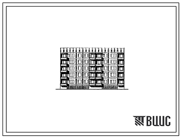 Фасады Типовой проект 97-0397.13.89 Блок-секция 5-этажная 40-квартирная рядовая меридиональная для малосемейных 1-1-1-1-1-1-1-2 для строительства в городах Братске и Усть-Илимске