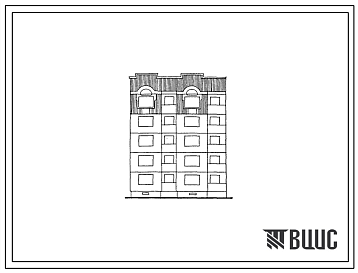 Фасады Типовой проект 90-0164.23.87 Компоновочный объемно-планировочный элемент 5 этажный 5.5П (для Владимирской области)