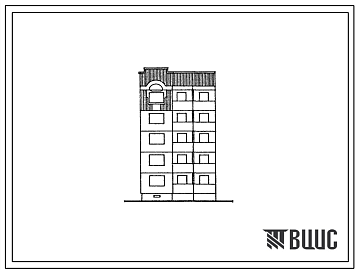 Фасады Типовой проект 90-0162.23.87 Компоновочный объемно-планировочный элемент 5 этажный 5.4П (для Владимирской области)