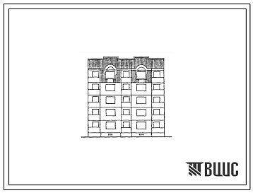 Фасады Типовой проект 90-0156.23.87 Компоновочный объемно-планировочный элемент 5 этажный 5.2П (для Владимирской области)