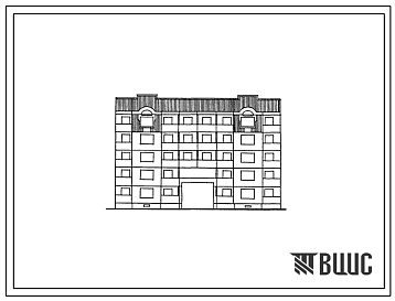 Фасады Типовой проект 90-0171.23.87 Компоновочный объемно-планировочный элемент 5 этажный 5.СП (для Владимирской области)