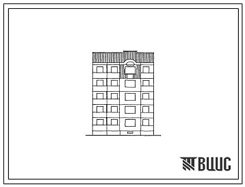 Фасады Типовой проект 90-0153.23.87 Компоновочный объемно-планировочный элемент 5 этажный 5.1Л (для Владимирской области)
