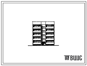 Фасады Типовой проект 75-017/1.2 Блок-секция 5-этажная 10 квартирная рядовая 3Б-4Б