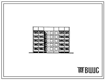 Фасады Типовой проект 90-0243.13.88 Блок-секция 5-этажная 20-квартирная рядовая с торцевыми окончаниями 1-2-3-3 (для г. Иваново)