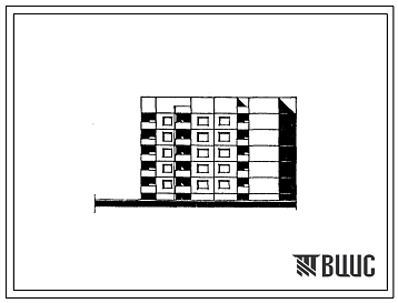 Фасады Типовой проект 90-066.86 Пятиэтажная блок-секция торцевая левая на 20 квартир