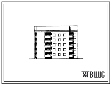 Фасады Типовой проект 89-0136.13.91 5-этажная торцовая блок-секция 1Б.2Б.3Б.3Б на 20 квартир (правая) (для строительства в Белорусской ССР)