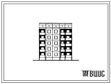Фасады Типовой проект 94-016/1.2 5-этажная  рядовая и торцовая блок-секция на 10 квартир левая 3Б-4Б