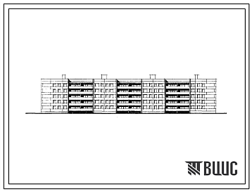 Фасады Типовой проект 113-88-3/1.2 5-этажный 6-секционный дом на 70 квартир. Для строительства во 2В климатическом подрайоне Белорусской ССР.
