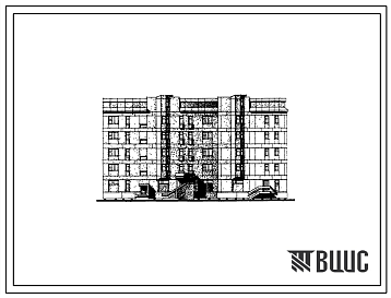 Фасады Типовой проект 123-032м.2 Блок-секция 5-этажная 32-квартирная угловая с торцевыми окончаниями (левая и правая) 1Б.1Б.2Б.3Б.3Б.-1Б.2Б.3Б
